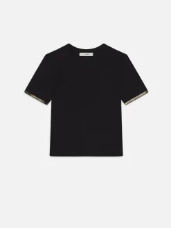 FRAME Beaded Tee in<Women Tanks & Tees