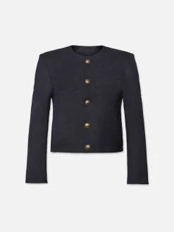 FRAME Button Front Jacket in<Women Jackets & Coats