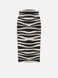 FRAME Button Front Skirt in Black Multi<Women Skirts & Shorts