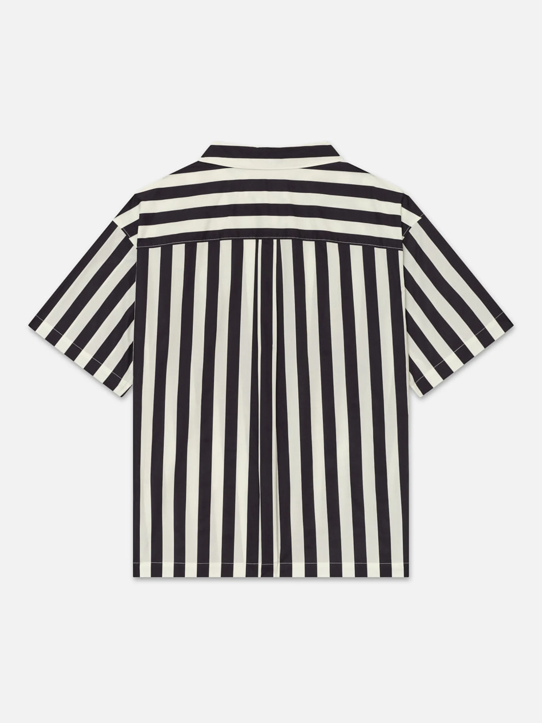 FRAME Camp Collar Shirt in Navy Stripe< Shirts