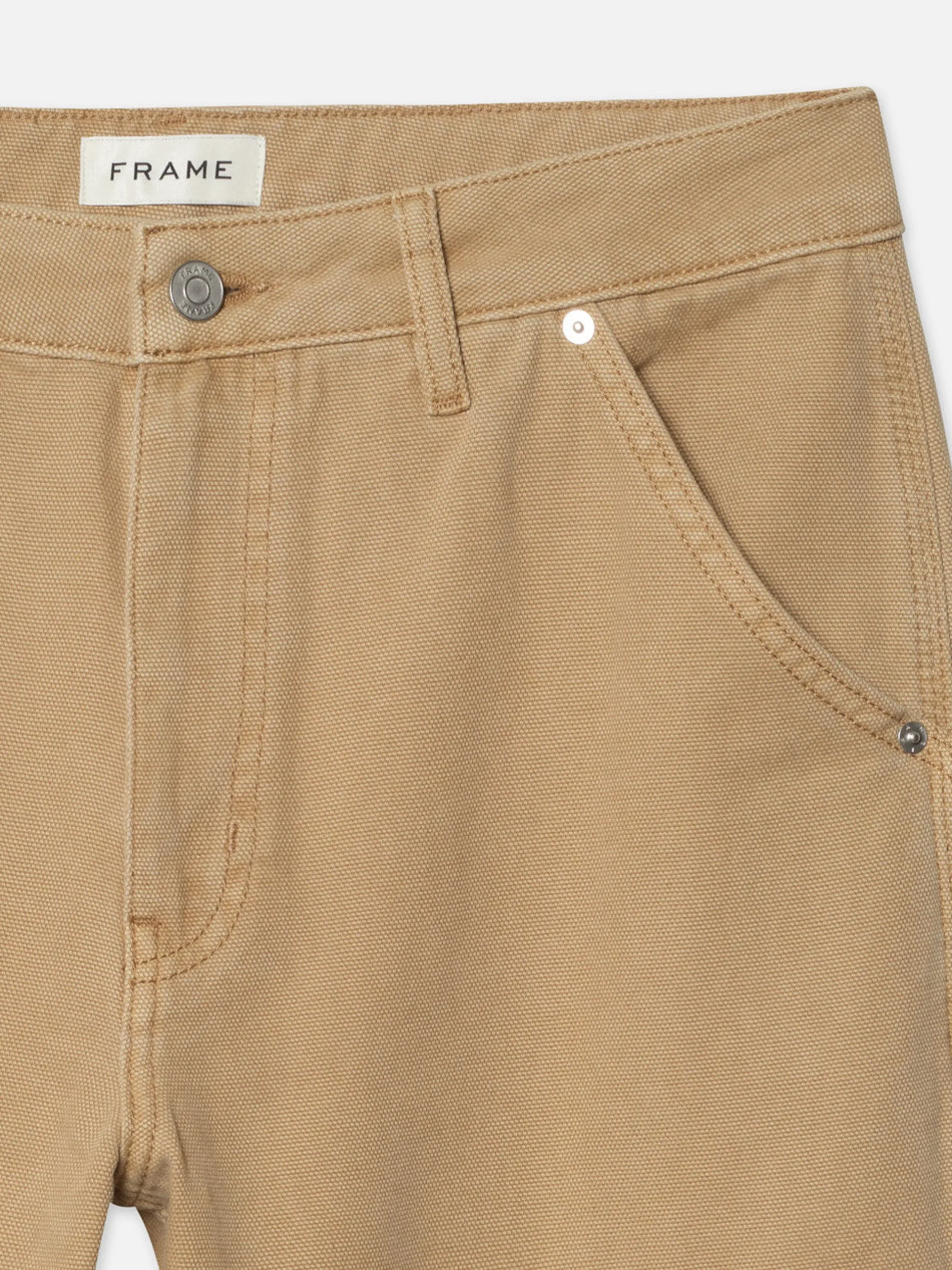 FRAME Canvas Workwear Pant in Dusty Khaki< Straight