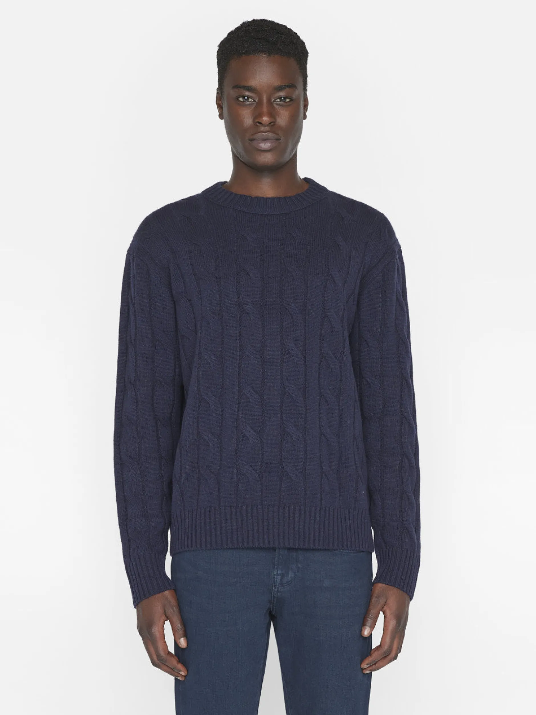 FRAME Cashmere Cable Crewneck in< Sweaters & Hoodies