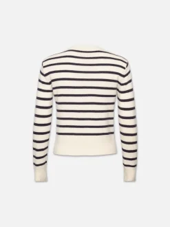 FRAME Cashmere Clean Crew in Navy Multi<Women Sweaters