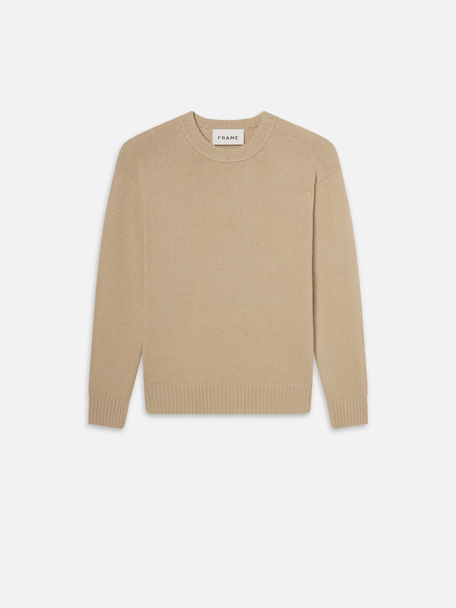 FRAME Cashmere Crewneck Sweater in Sand Beige<Women Sweaters|Sweaters & Hoodies