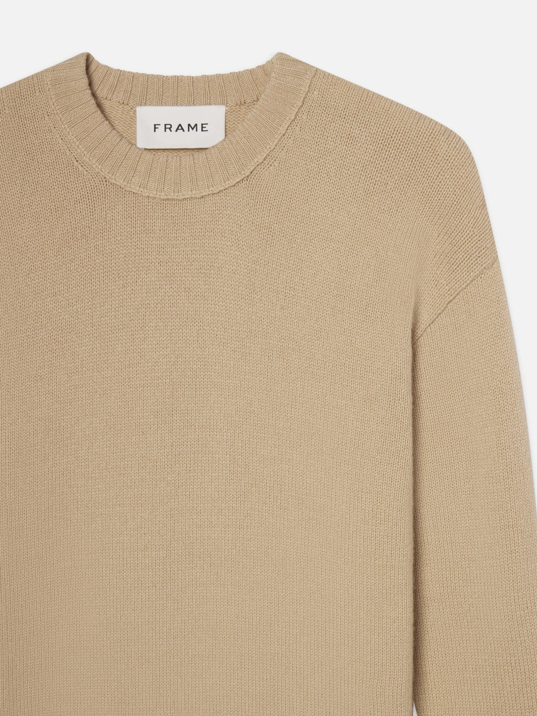 FRAME Cashmere Crewneck Sweater in Sand Beige<Women Sweaters|Sweaters & Hoodies