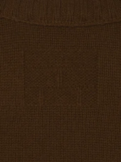 FRAME Cashmere Crewneck Sweater in Dark Camel< Sweaters & Hoodies
