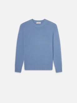 FRAME Cashmere Crewneck Sweater in Soft Blue< Sweaters & Hoodies