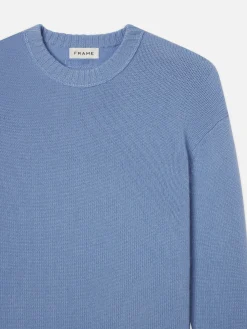 FRAME Cashmere Crewneck Sweater in Soft Blue< Sweaters & Hoodies