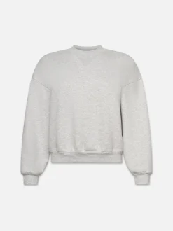 FRAME Classic Crew Sweatshirt in Heather Grey<Women Sweaters