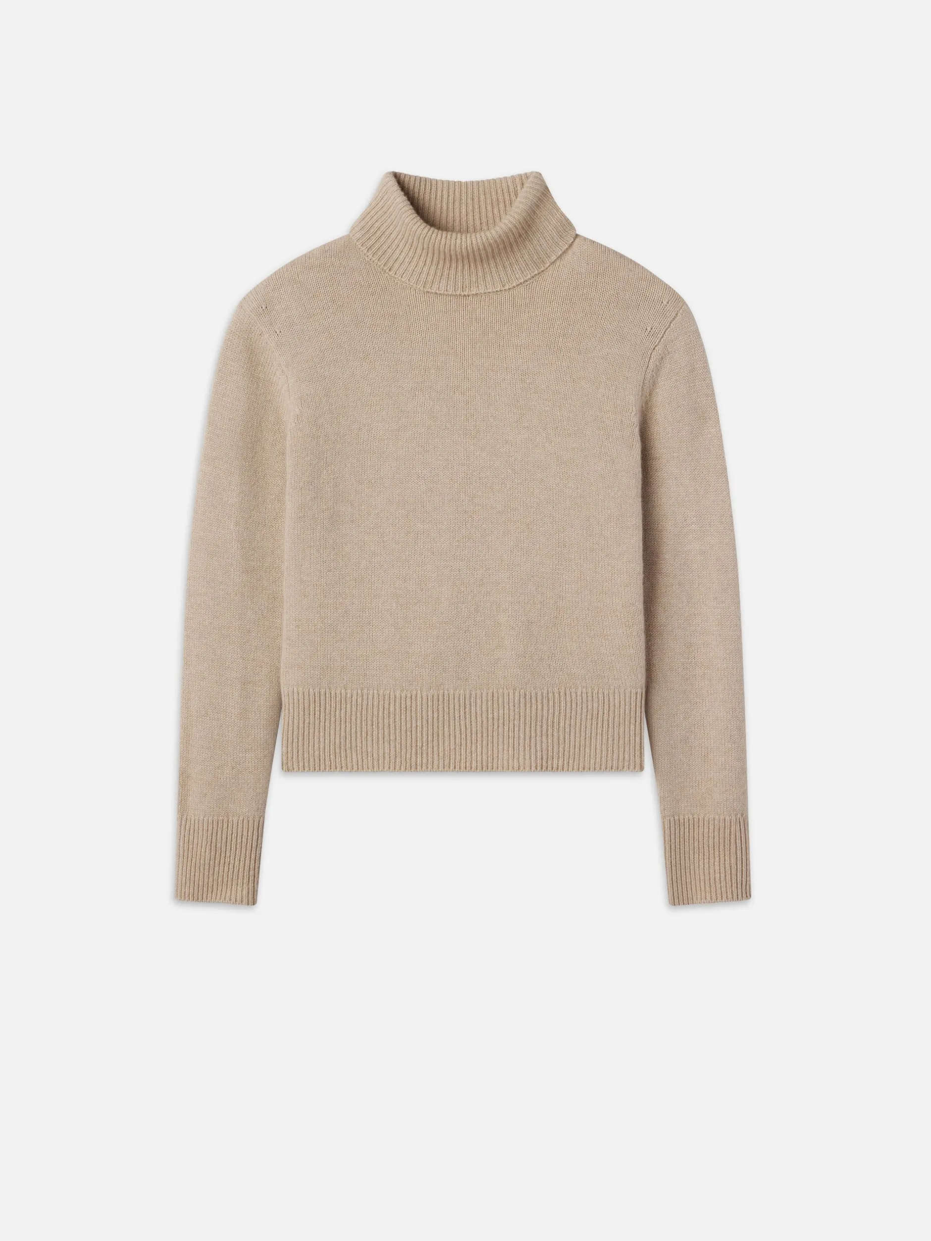 FRAME Clean Turtleneck Sweater in Oatmeal Heather<Women Sweaters