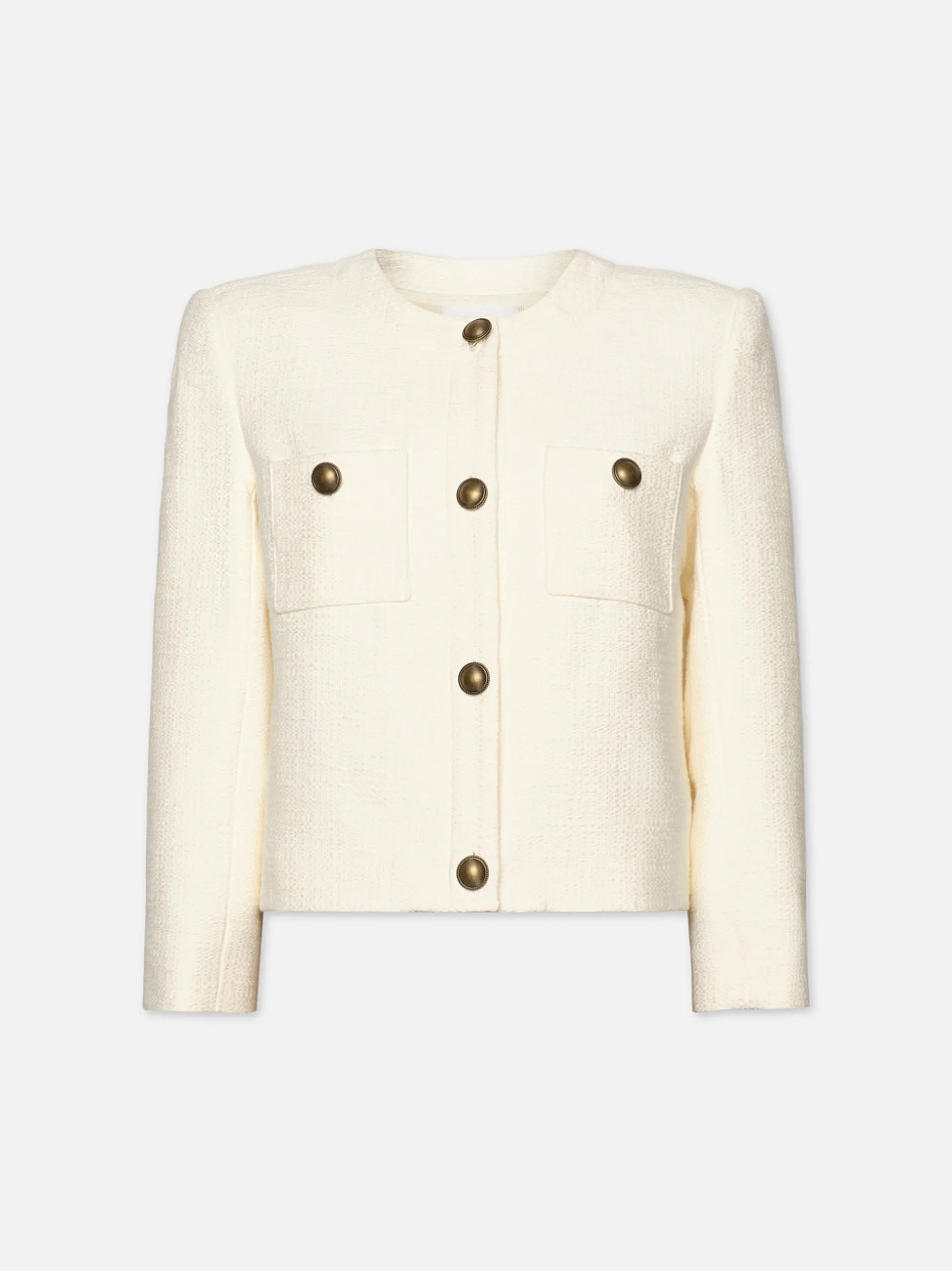 FRAME Collarless Button Front Jacket in<Women Jackets & Coats