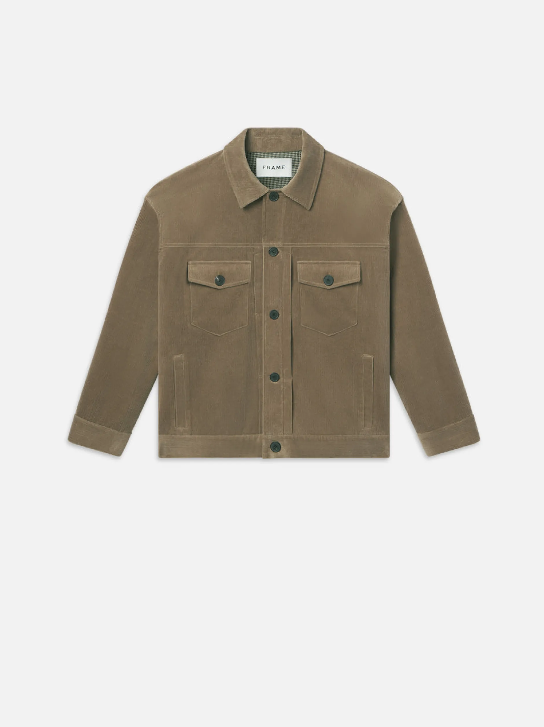 FRAME Corduroy Trucker Jacket in Soft Mocha< Jackets & Coats