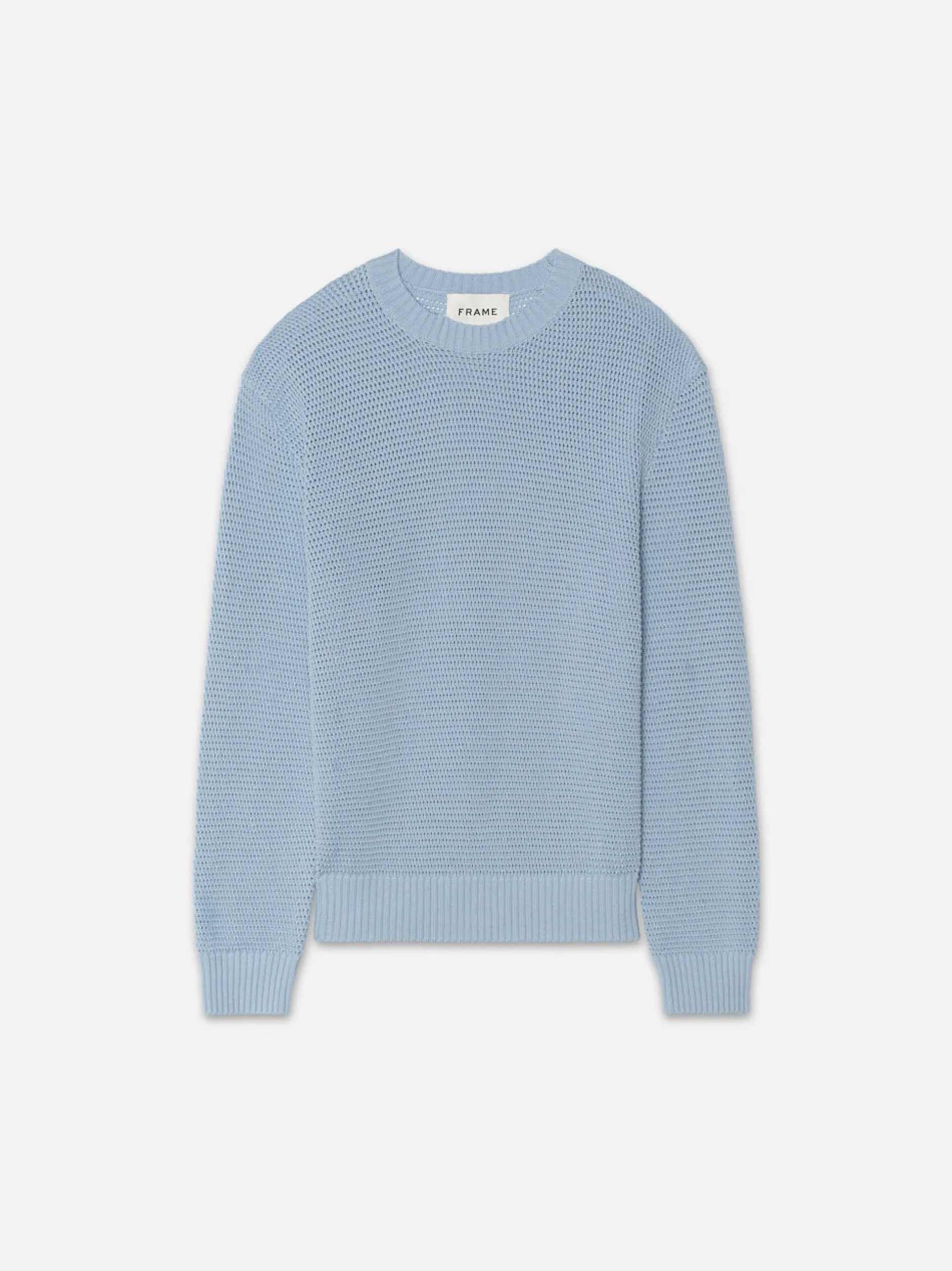 FRAME Cotton Blend Sweater in Light Blue< Sweaters & Hoodies