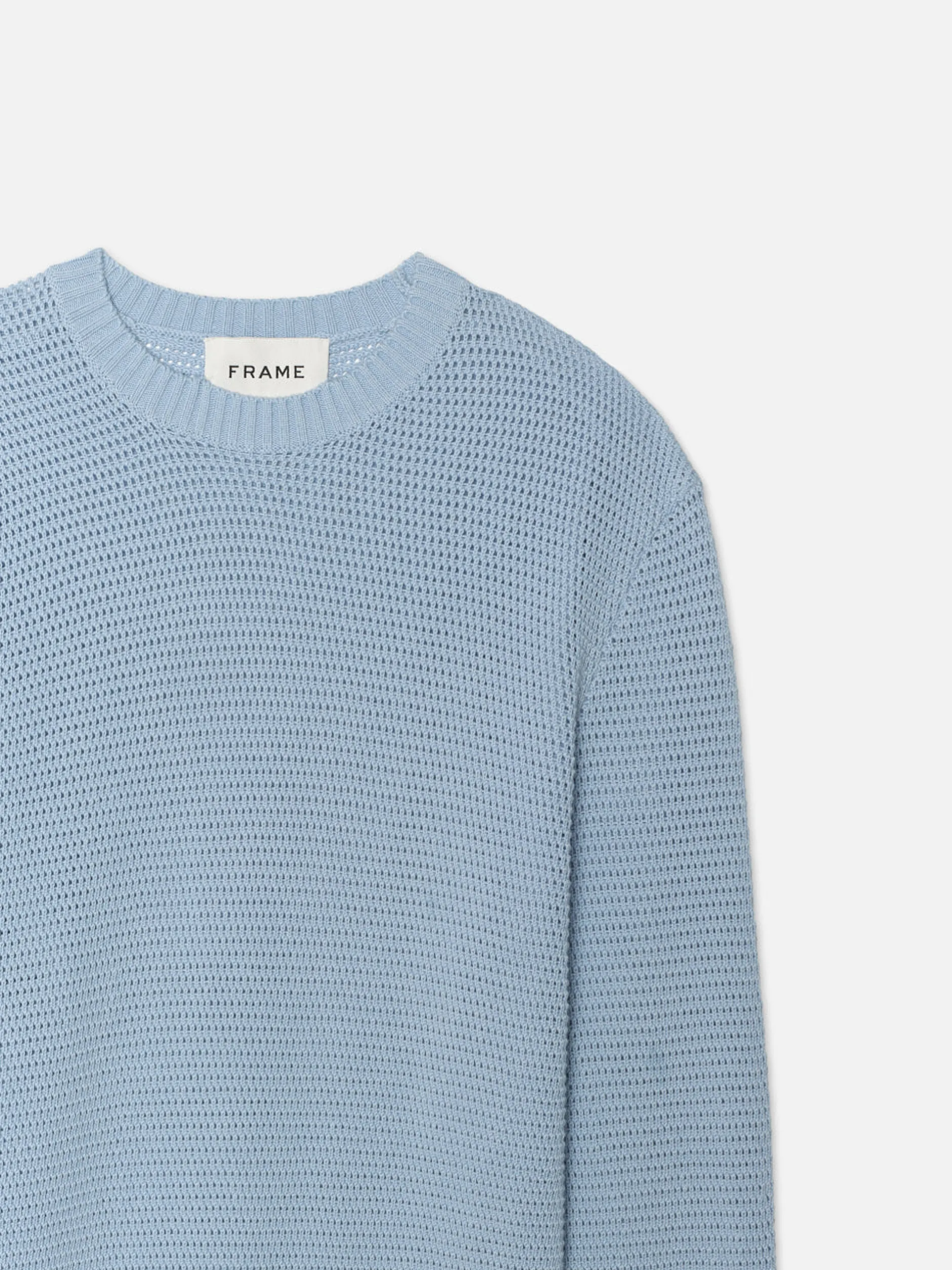 FRAME Cotton Blend Sweater in Light Blue< Sweaters & Hoodies