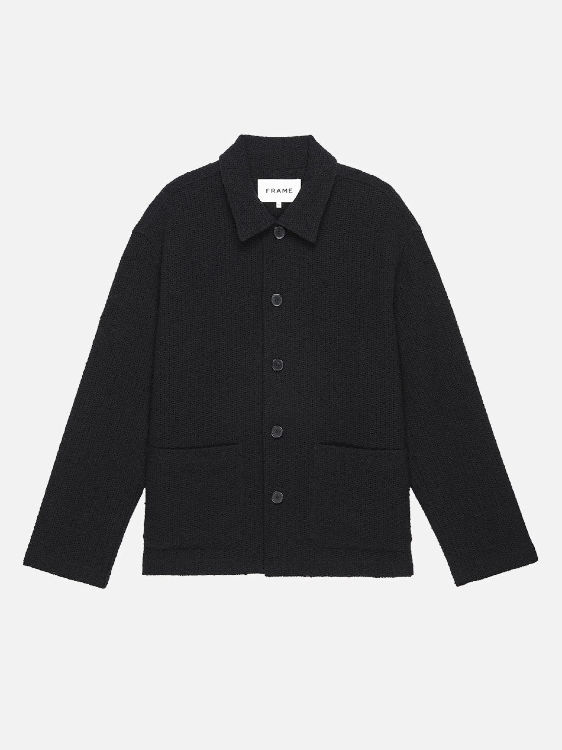 FRAME Crochet Jacket in Ash Black< Jackets & Coats