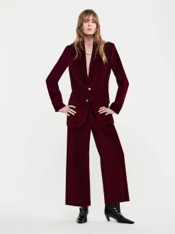 FRAME Crop Velvet Wide Leg in<Women Pants