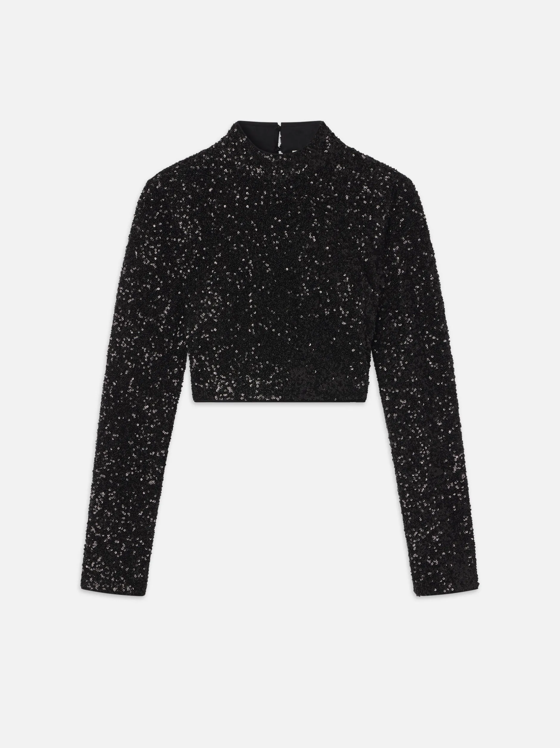 FRAME Cropped Sequin Top in<Women Tops & Blouses