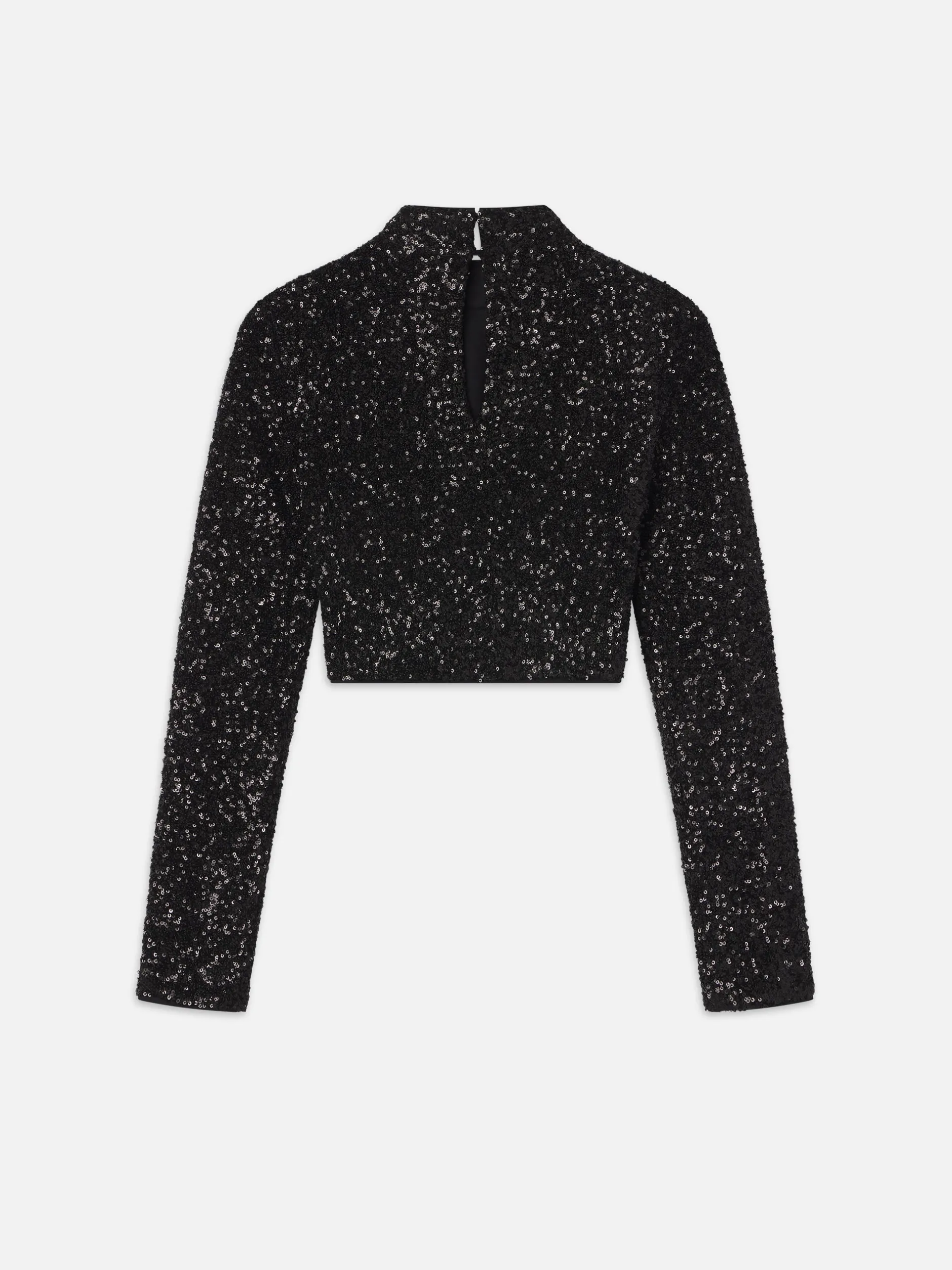 FRAME Cropped Sequin Top in<Women Tops & Blouses