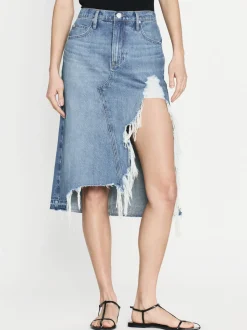 FRAME Deconstructed Fray Hem Skirt in<Women Skirts & Shorts