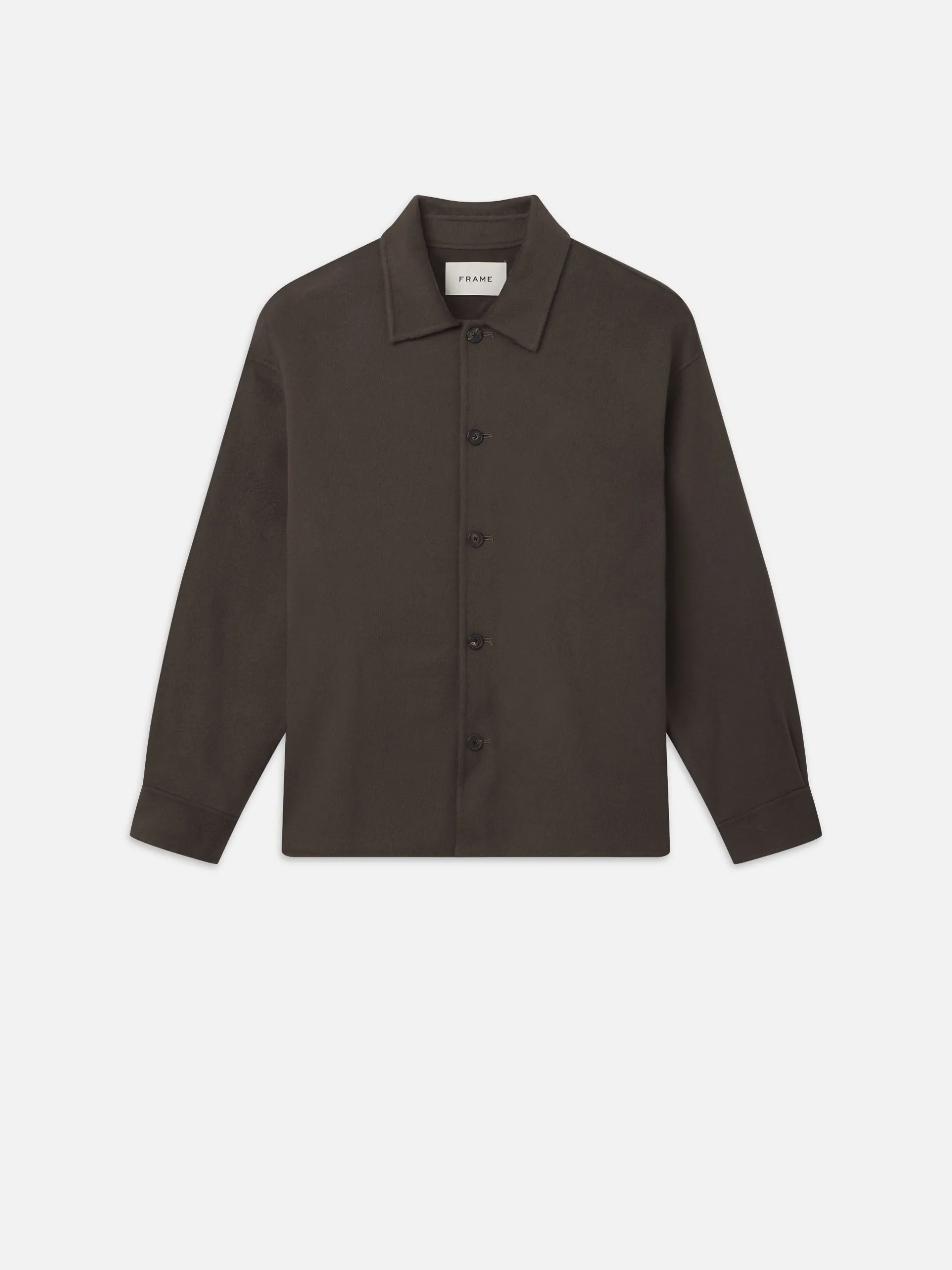 FRAME Double Face Shirt Jacket in Dark Taupe< Jackets & Coats