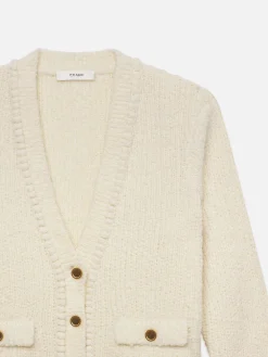 FRAME Double Pocket Cropped Cardi in<Women Sweaters