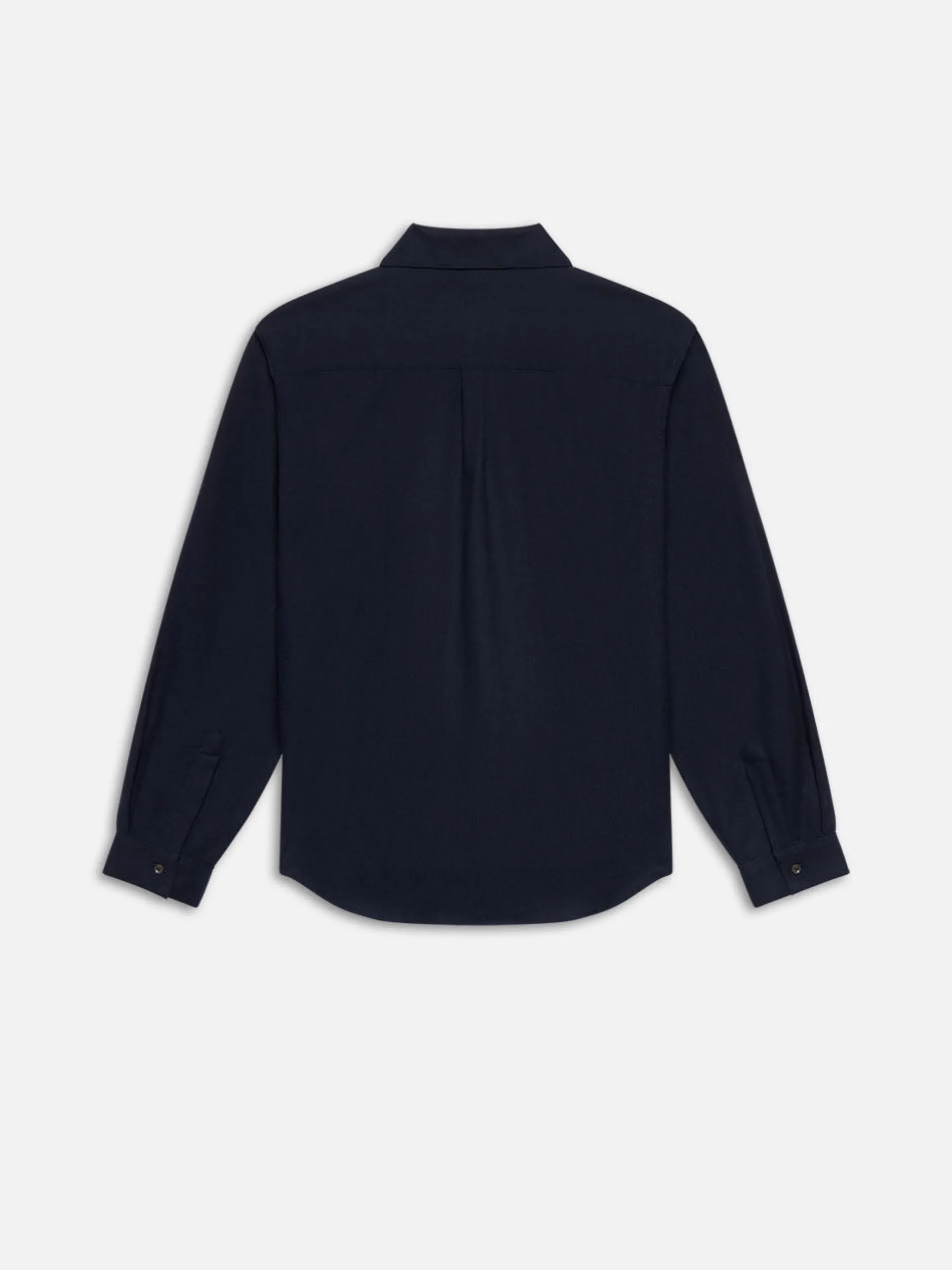 FRAME Double Pocket Wool Blend Shirt in Dark Navy< Jackets & Coats|Shirts