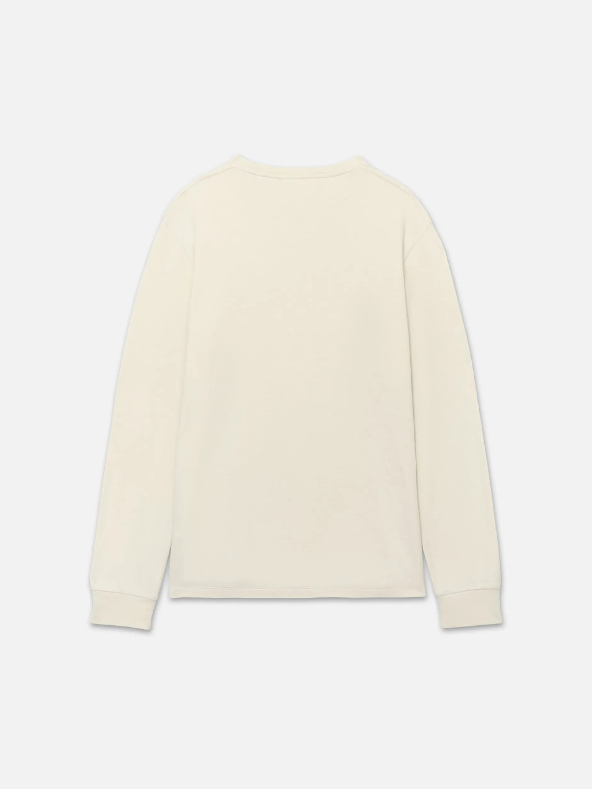 FRAME Duo Fold Crew in White Canvas< Tees & Polos