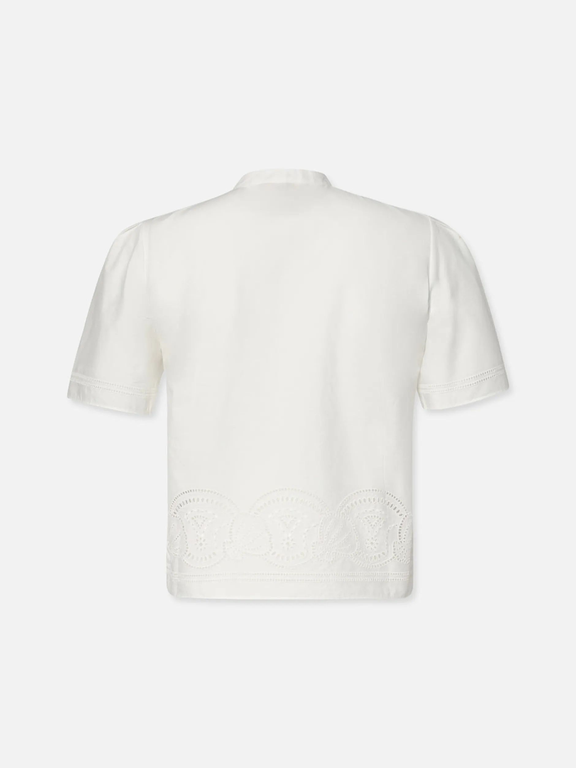 FRAME Embroidered Short Sleeve Shirt in<Women Tops & Blouses