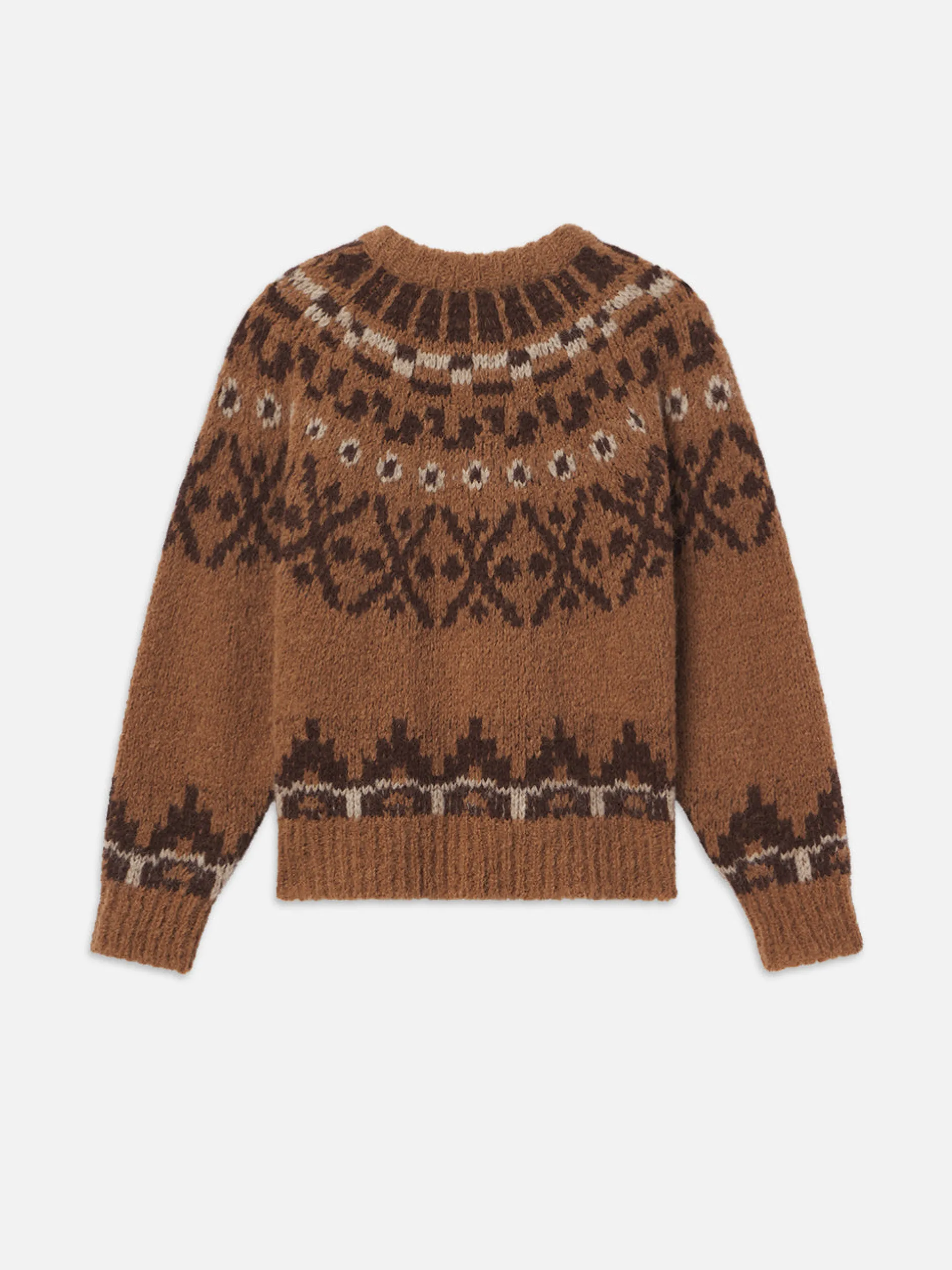 FRAME Fair Isle Sweater in Camel Multi<Women Sweaters