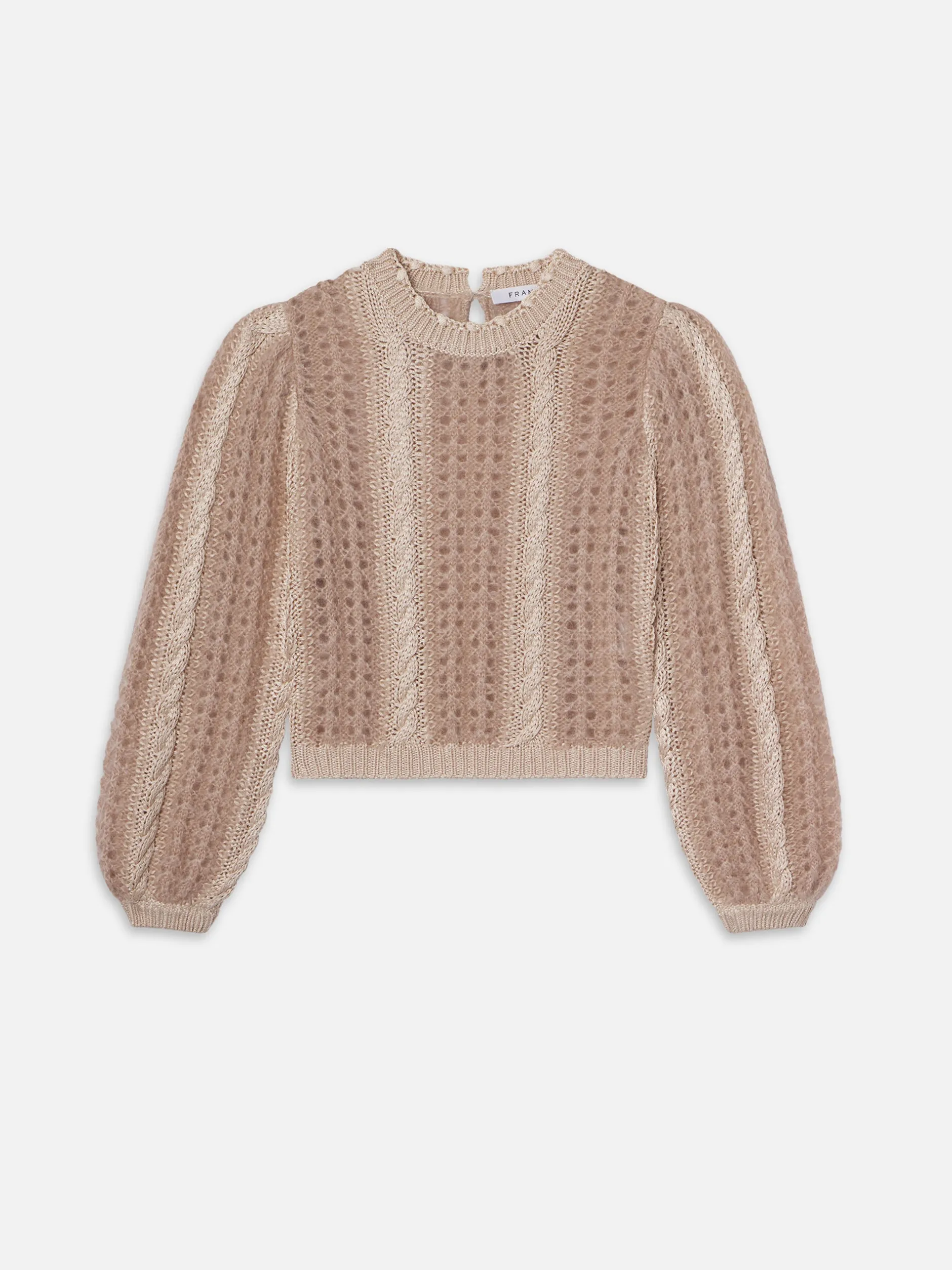 FRAME Femme Cable Mix Sweater in Blush Multi<Women Sweaters