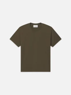 FRAME Logo Tee in Dark Olive< Tees & Polos