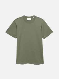 FRAME Logo Tee in Khaki Green< Tees & Polos
