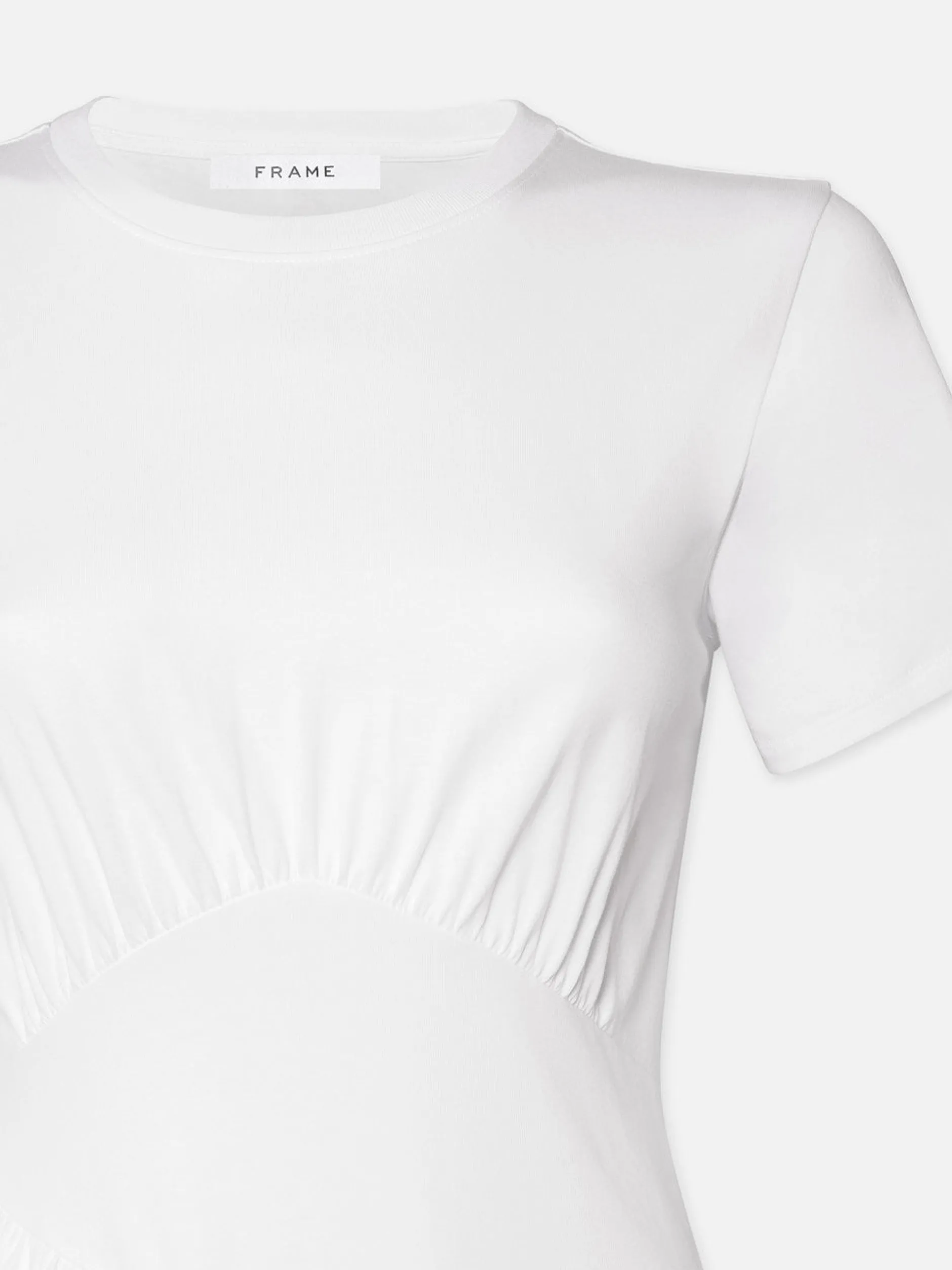 FRAME Gathered Seam Short Sleeve Dress in<Women Dresses & Jumpsuits