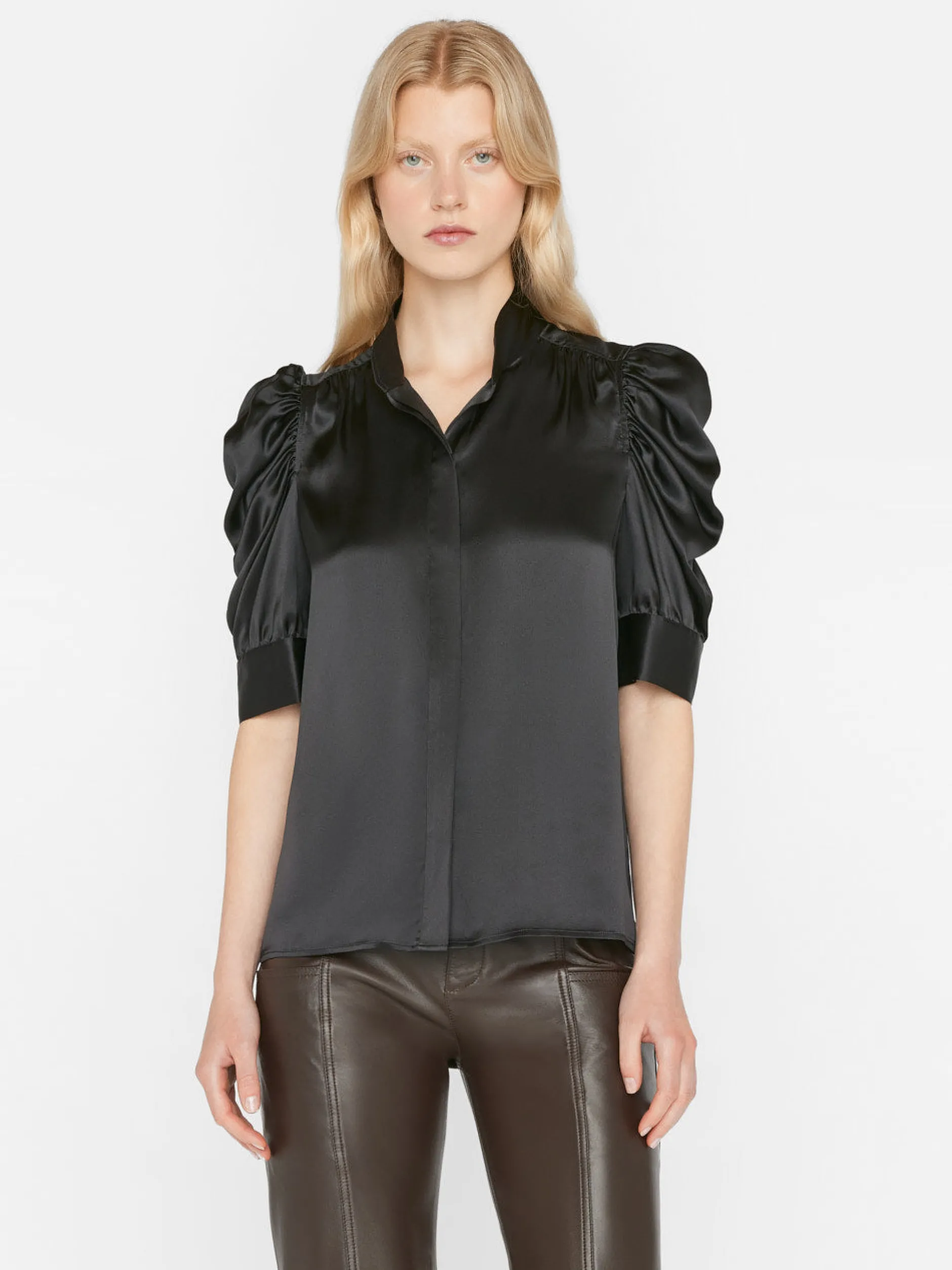 FRAME Gillian Top in Glossy<Women Tops & Blouses