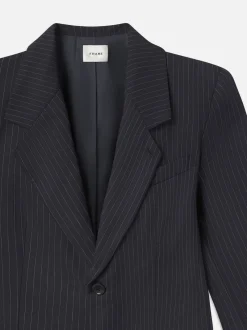 FRAME Grandfather Blazer in Navy Multi<Women Jackets & Coats