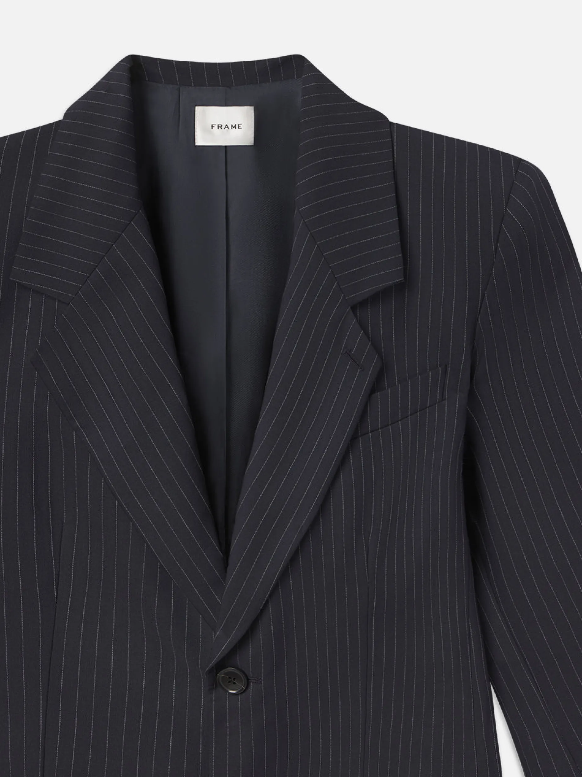 FRAME Grandfather Blazer in Navy Multi<Women Jackets & Coats