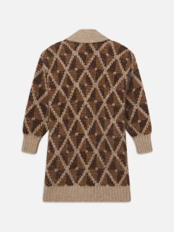 FRAME Grandfather Shawl Cardi in Cream Multi<Women Sweaters