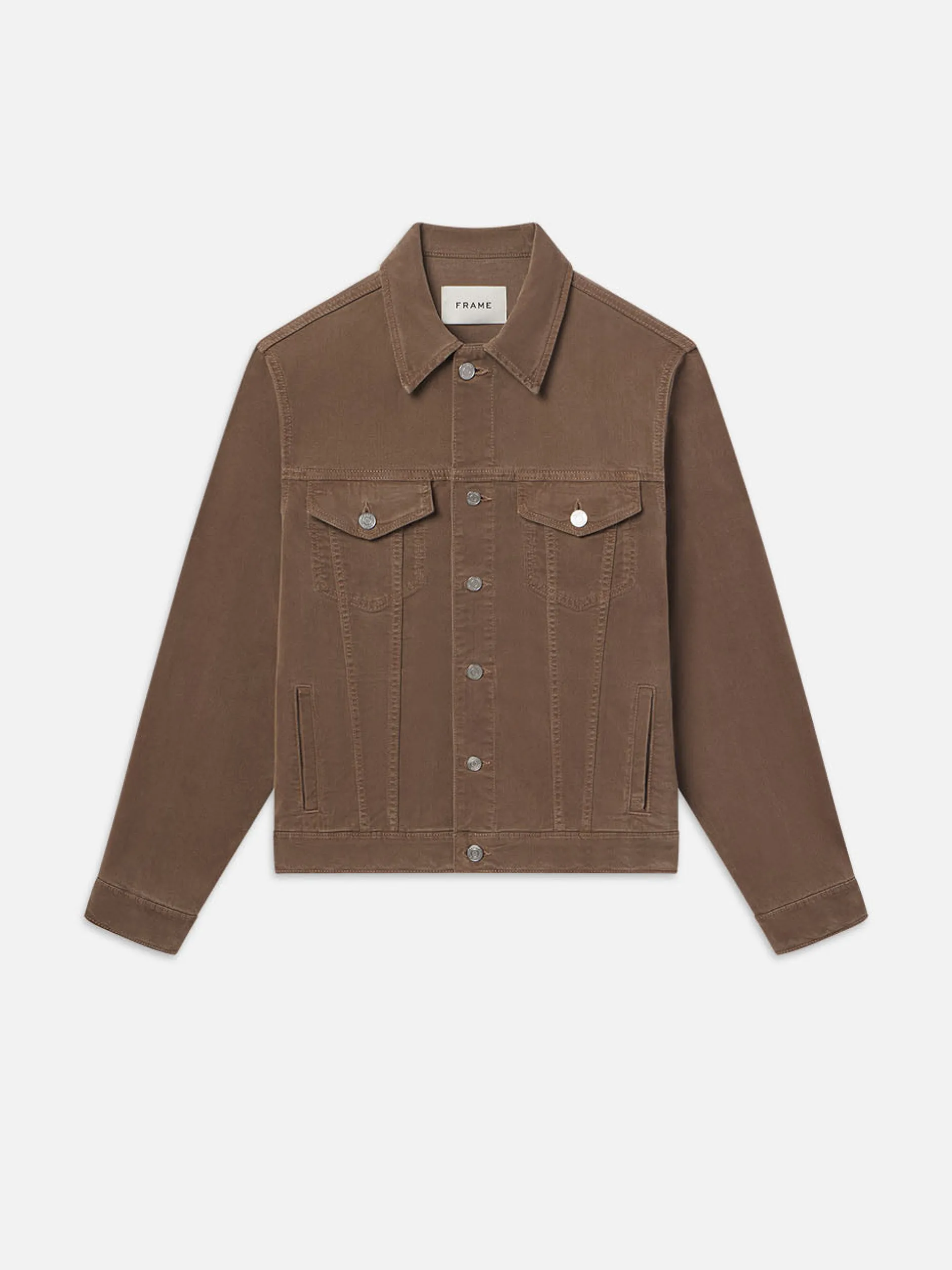 FRAME Heritage Jacket in Dark Camel< Denim Jackets|Jackets & Coats