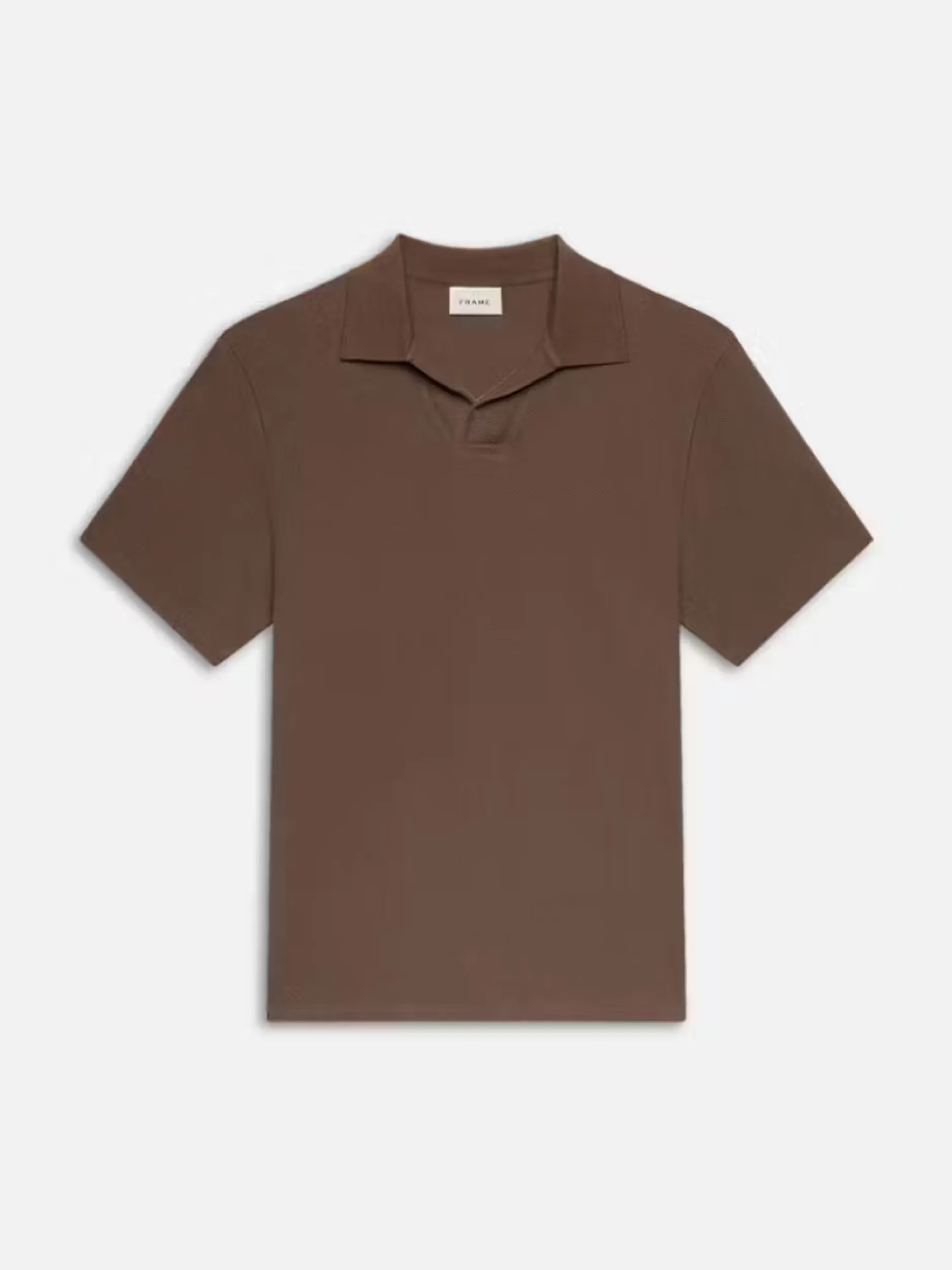 FRAME Jacquard Polo in Soft Mocha< Tees & Polos