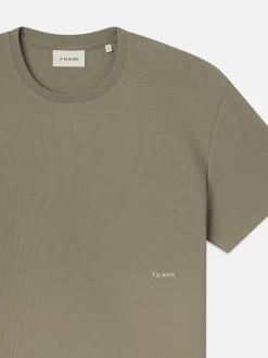 FRAME Jacquard Relaxed Tee in Dry Sage< Tees & Polos
