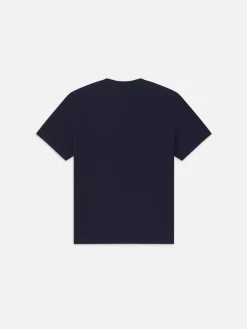 FRAME Jacquard Relaxed Tee in Dark Navy< Tees & Polos