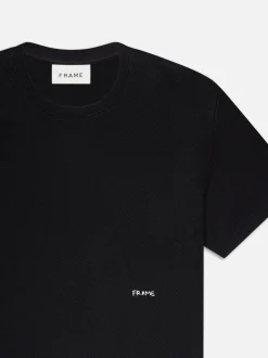 FRAME Jacquard Relaxed Tee in< Tees & Polos