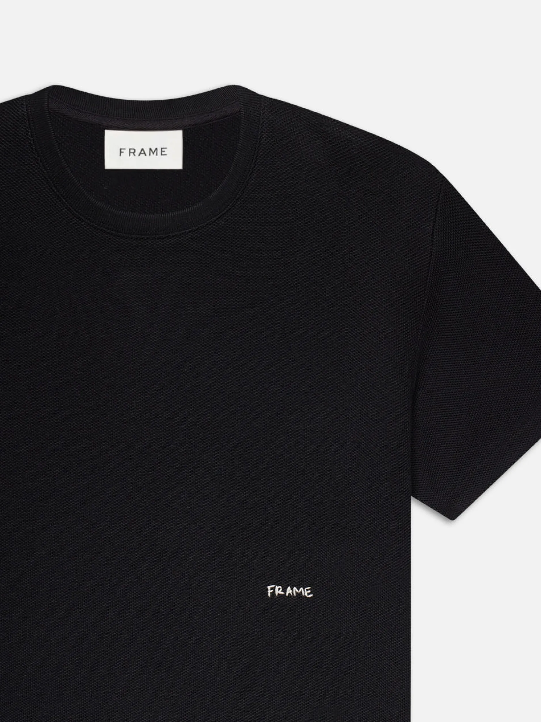FRAME Jacquard Relaxed Tee in< Tees & Polos