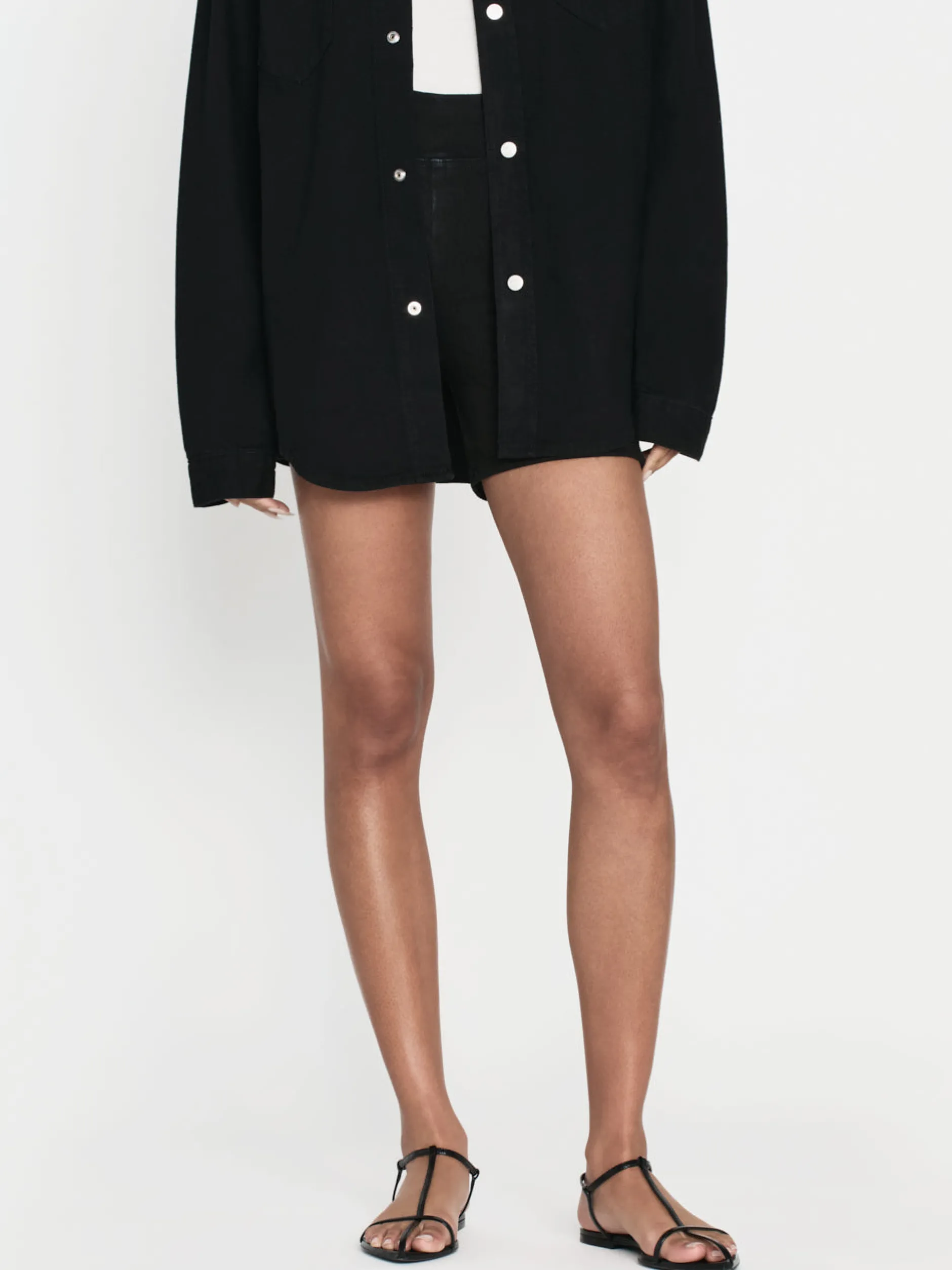 FRAME Jetset Short in Sheen Noir<Women Skirts & Shorts
