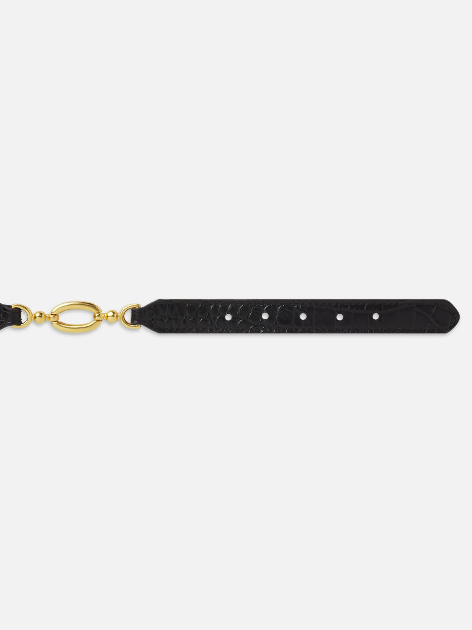 FRAME Jewelry Detail Belt in Black Croc<Women Belts|All Accessories & Shoes