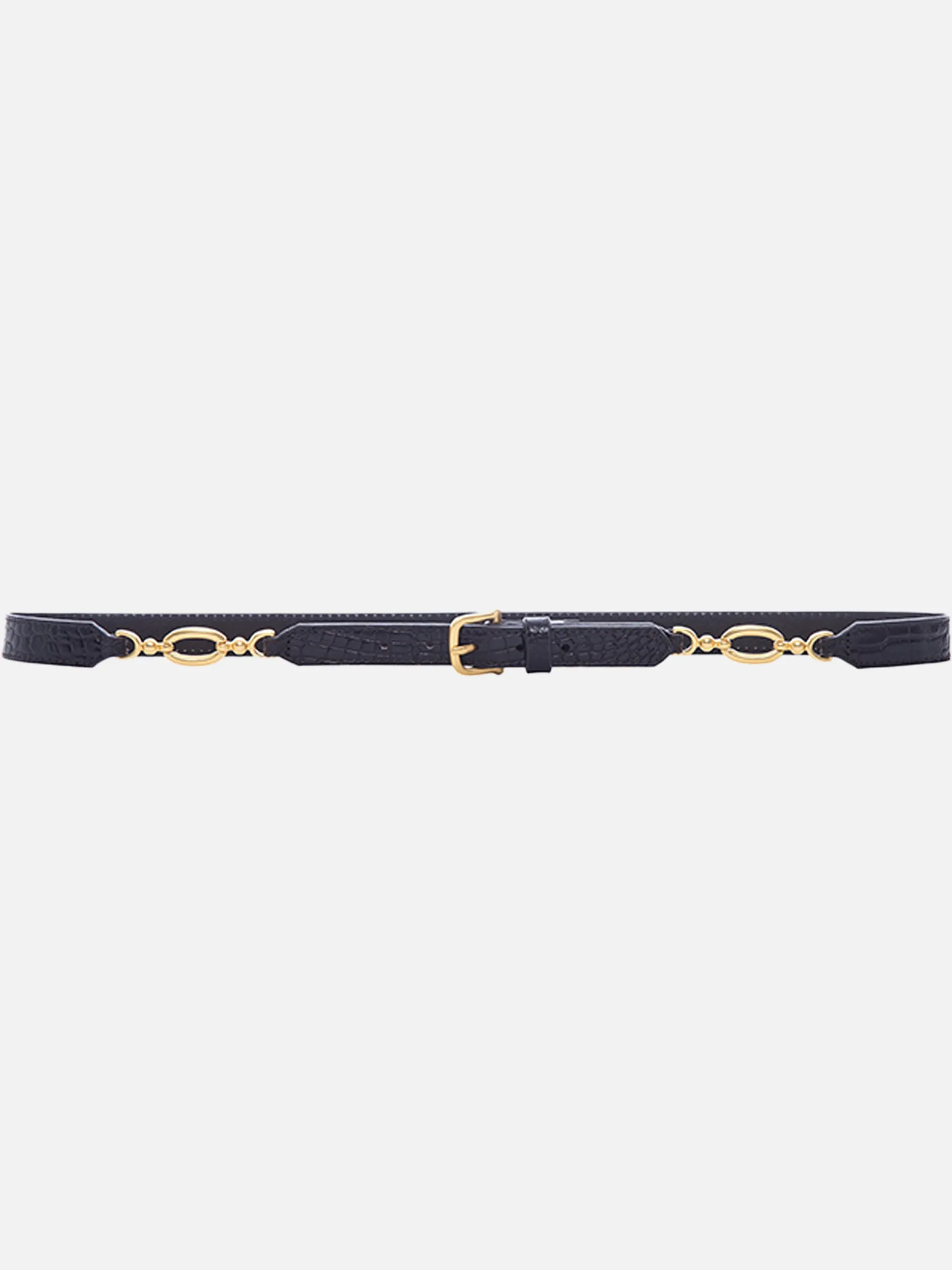 FRAME Jewelry Detail Waist Belt in Espresso Croc<Women Belts|All Accessories & Shoes