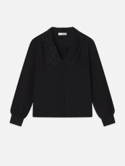FRAME Lace Collar Blouse in<Women Tops & Blouses