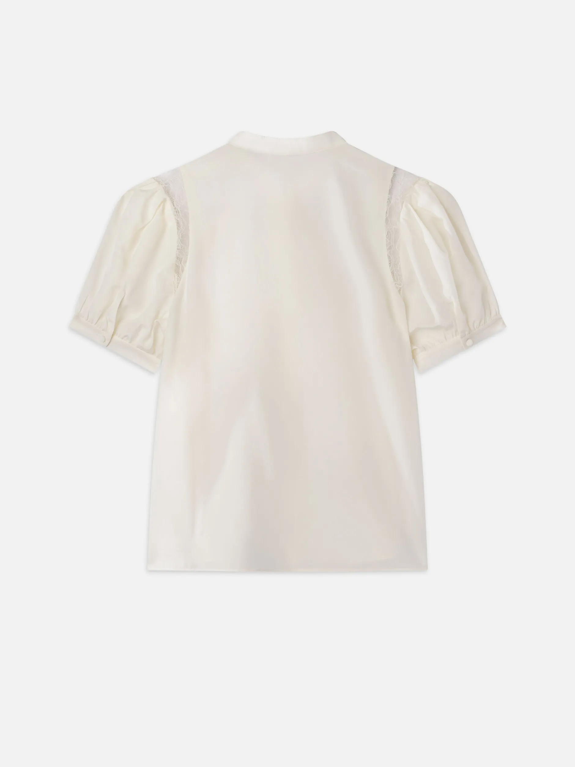 FRAME Lace Shoulder Inset Blouse in<Women Tops & Blouses
