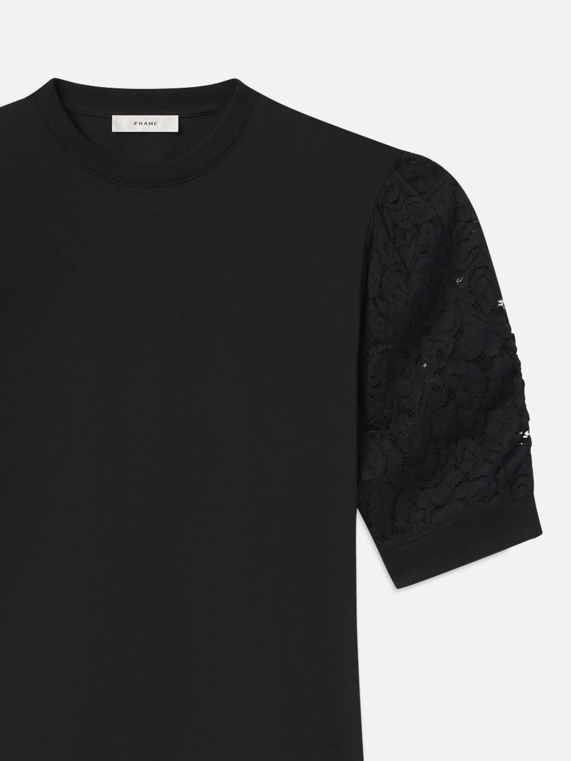 FRAME Lace Sleeve Frankie Tee in<Women Tanks & Tees