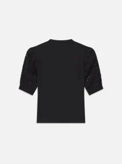 FRAME Lace Sleeve Frankie Tee in<Women Tanks & Tees